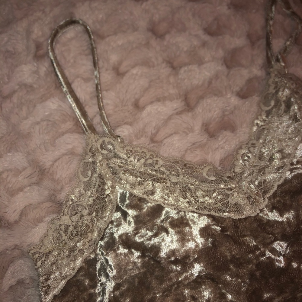 Velvet and lace cami